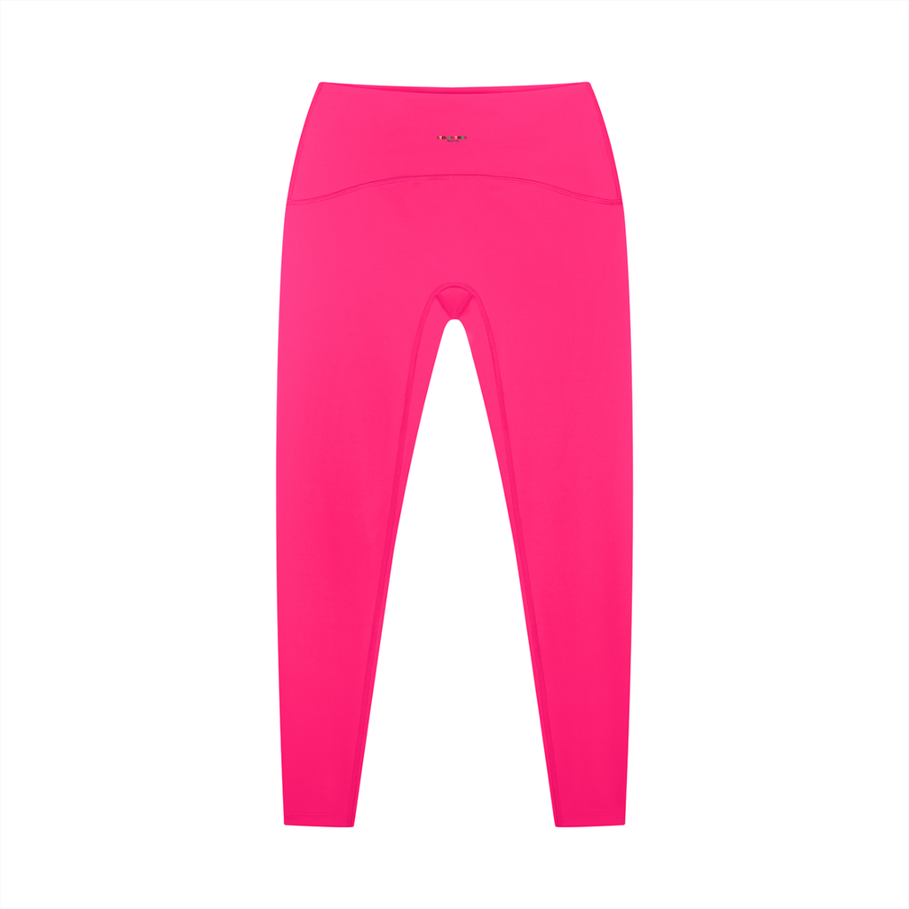 Bright pink leggings on a white background