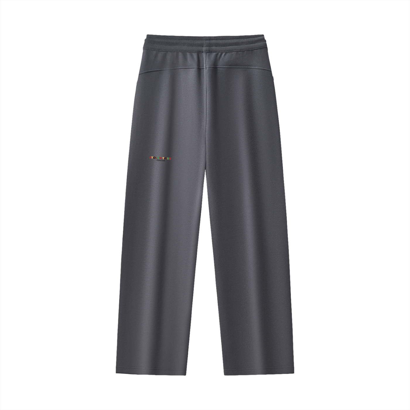 Dark gray pants on a white background