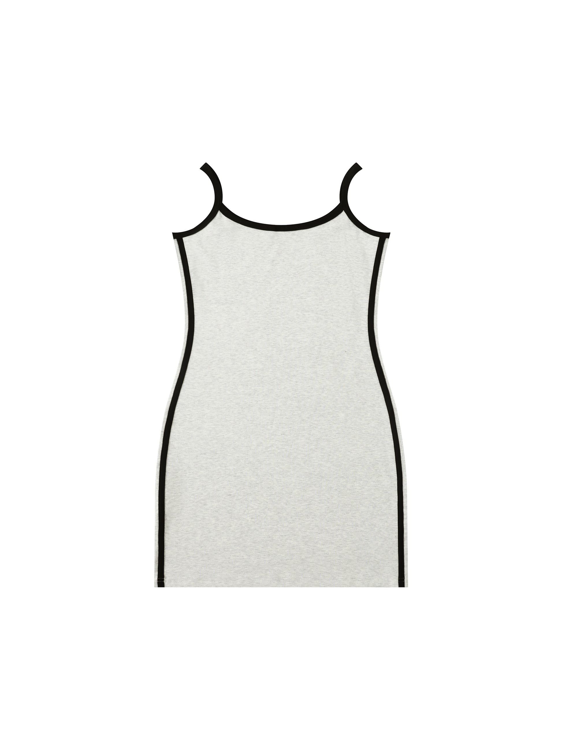 White dress with thin straps on a white background