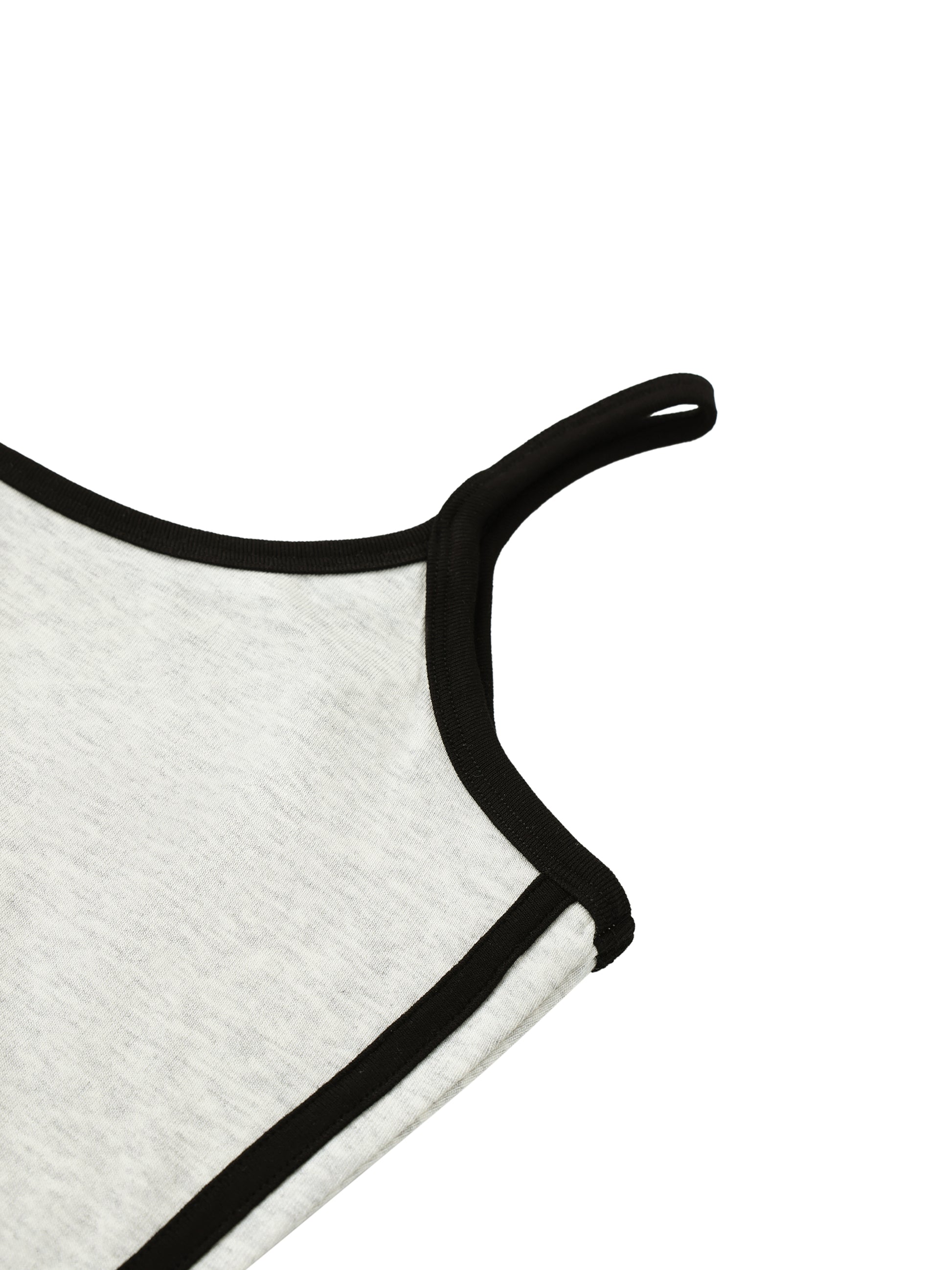 White face mask with black trim on a white background
