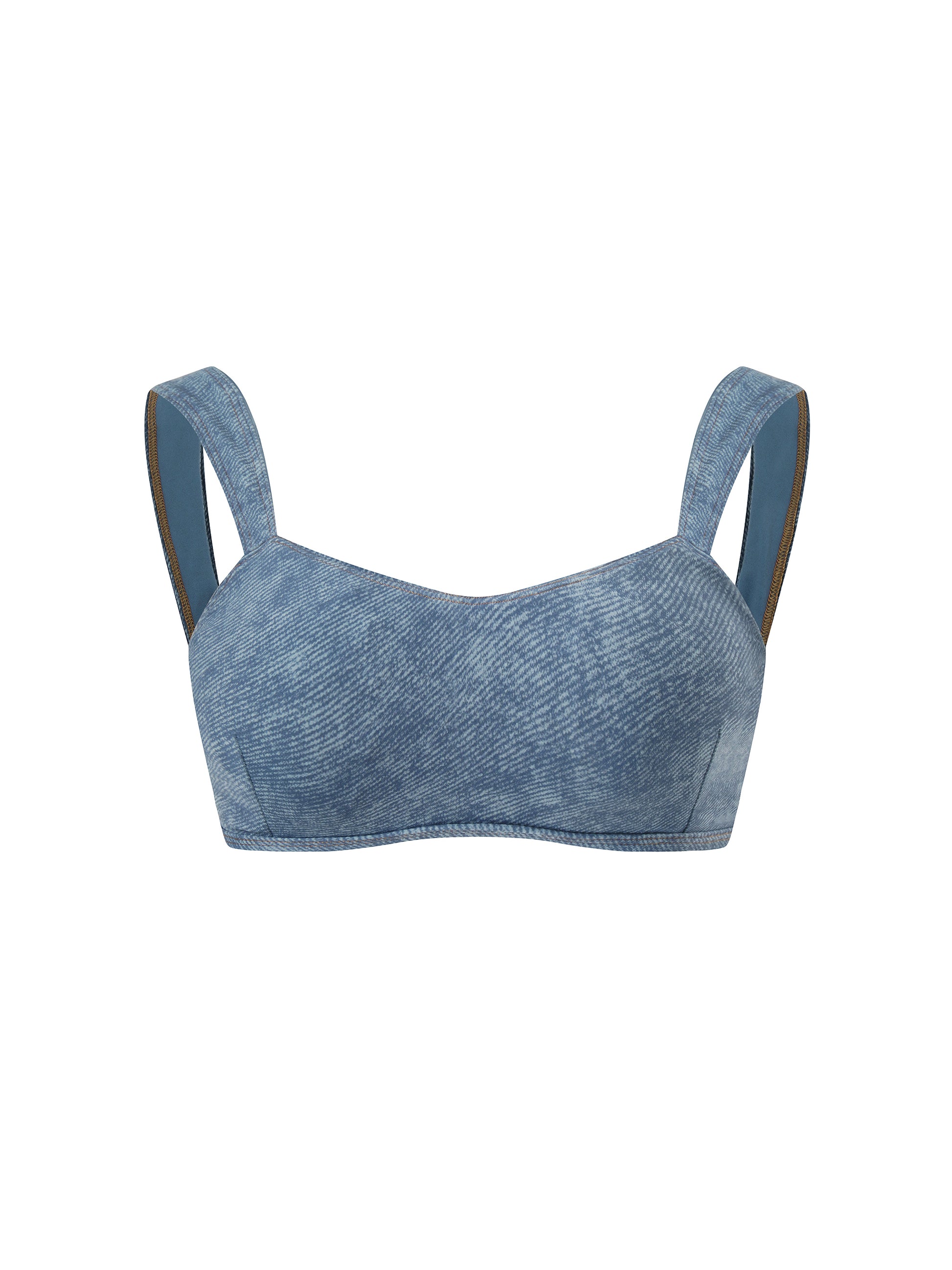 Women's Fine Faux Denim Sports Bra