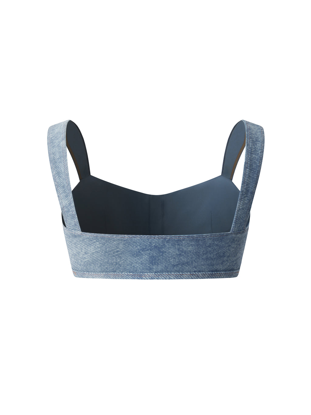 Women's Fine Faux Denim Sports Bra