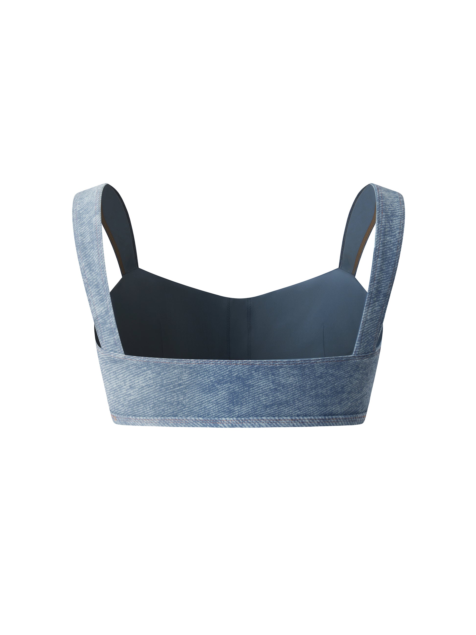 Women's Fine Faux Denim Sports Bra