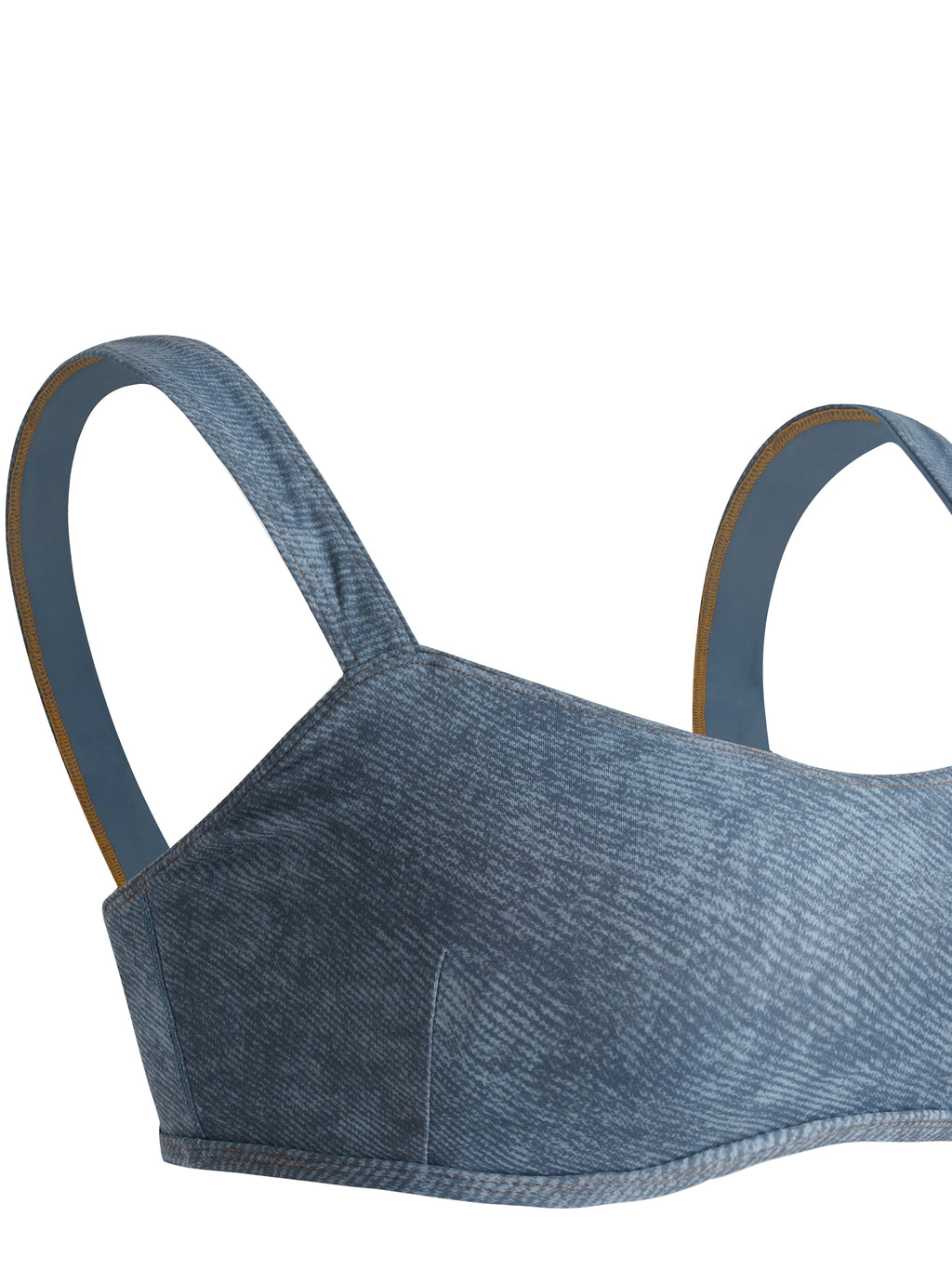 Women's Fine Faux Denim Sports Bra