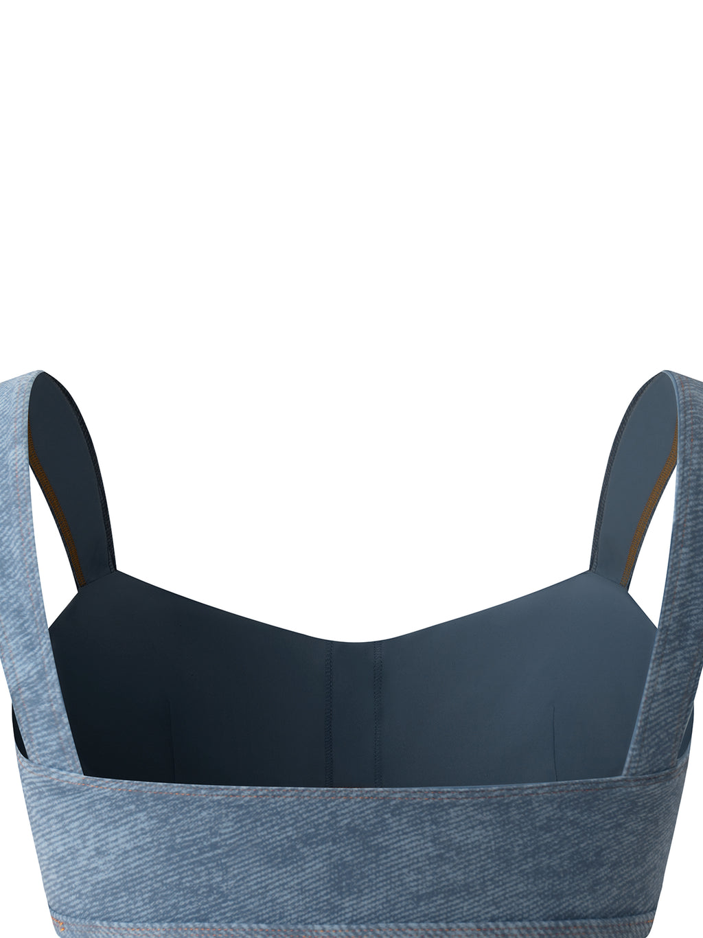 Women's Fine Faux Denim Sports Bra