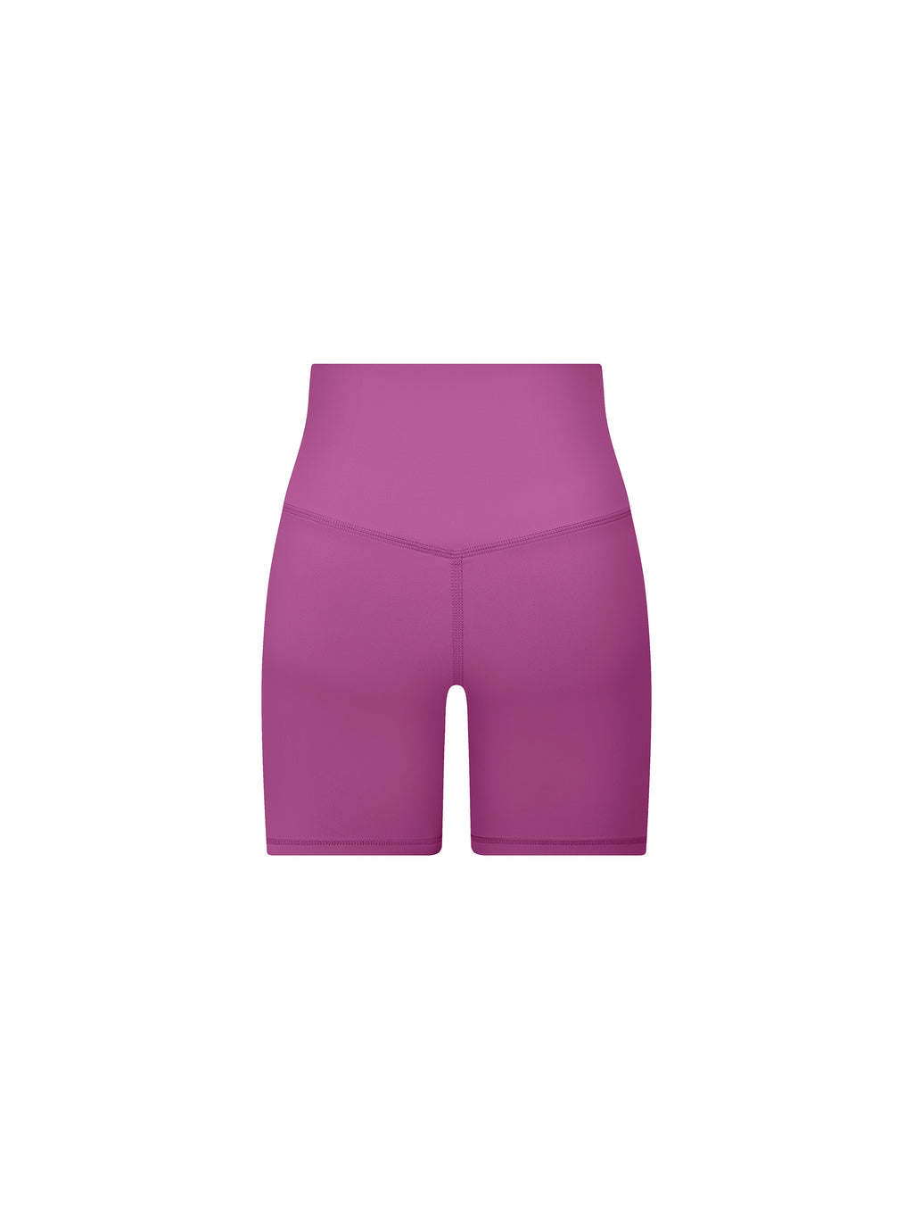 Purple athletic shorts on a white background