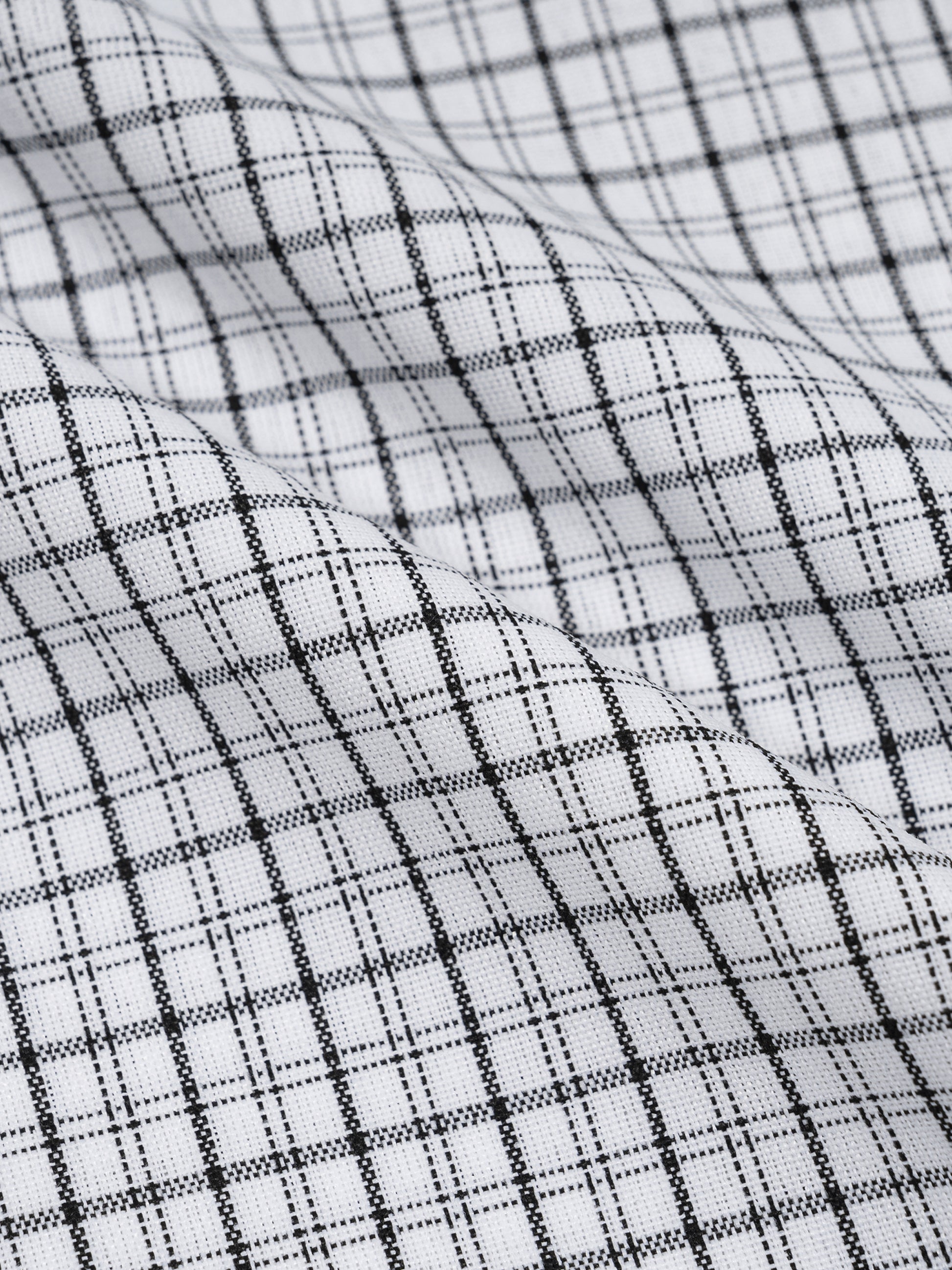 Close-up of black and white checkered fabric