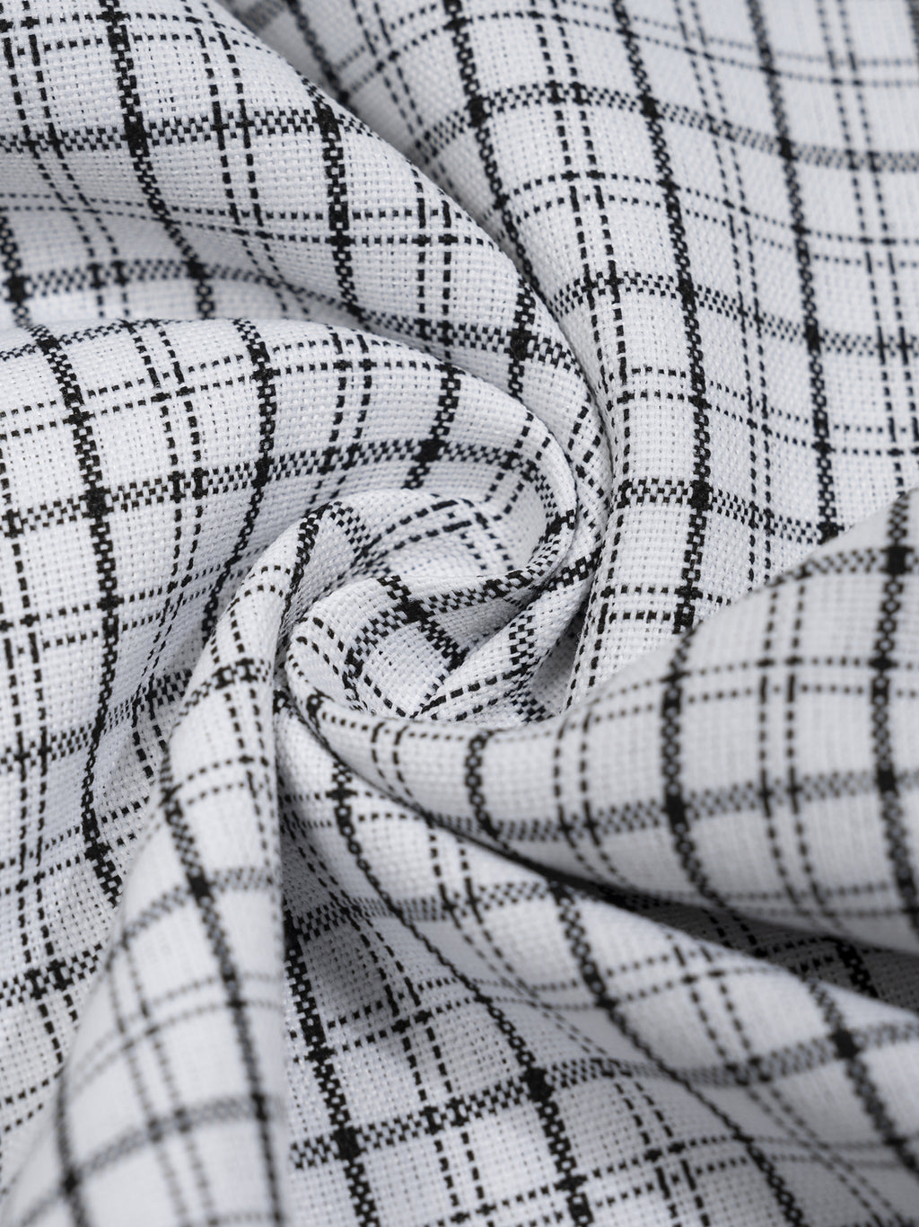 Close-up of black and white checkered fabric