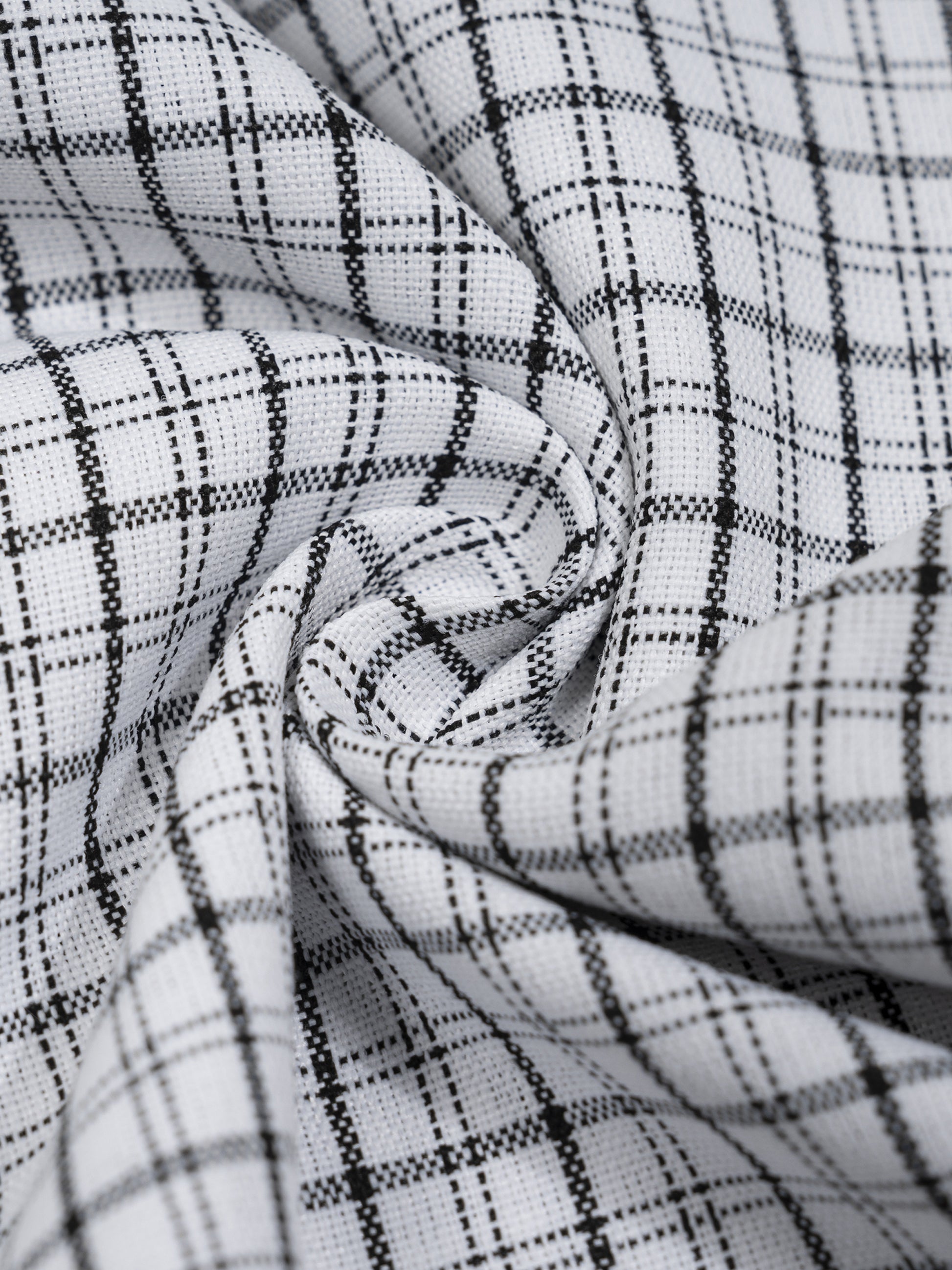 Close-up of black and white checkered fabric