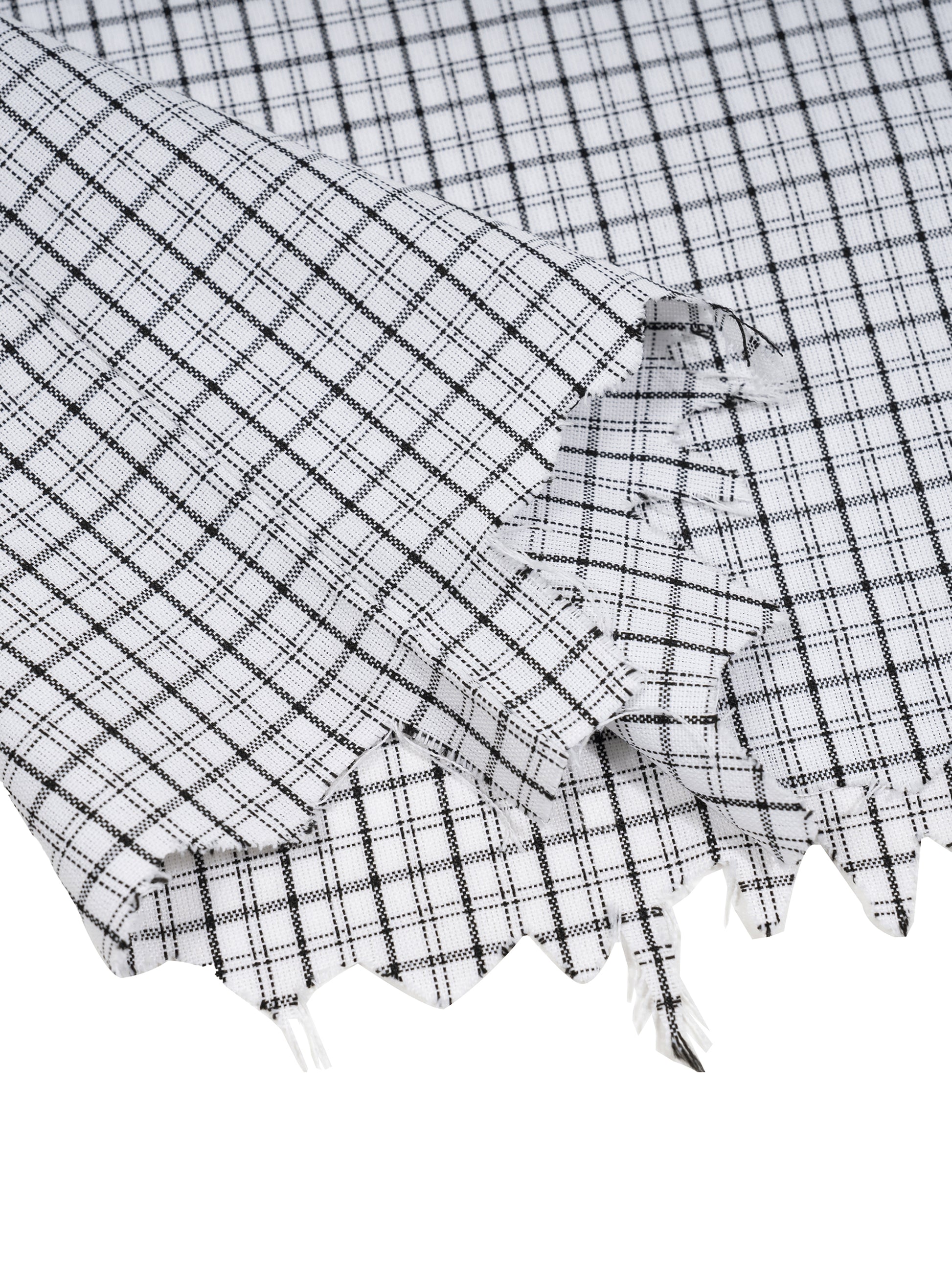 Black and white checkered fabric with a pattern of small squares.