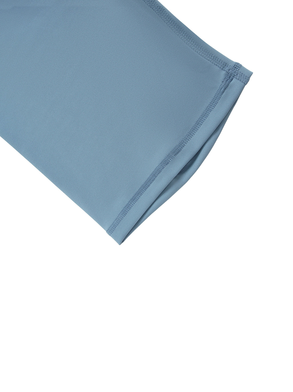 Blue fabric folded on a white background