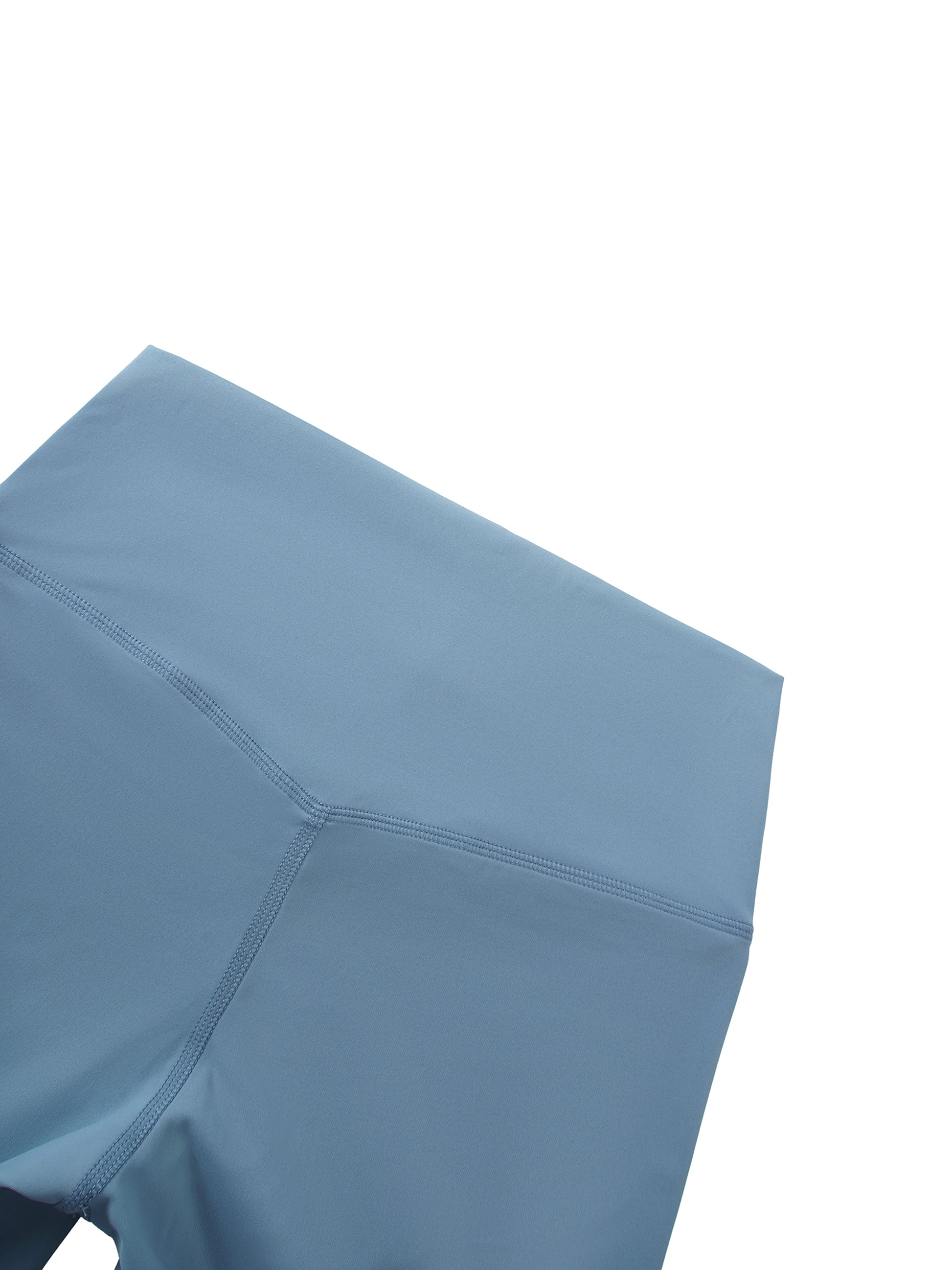 Blue athletic shorts on a white background
