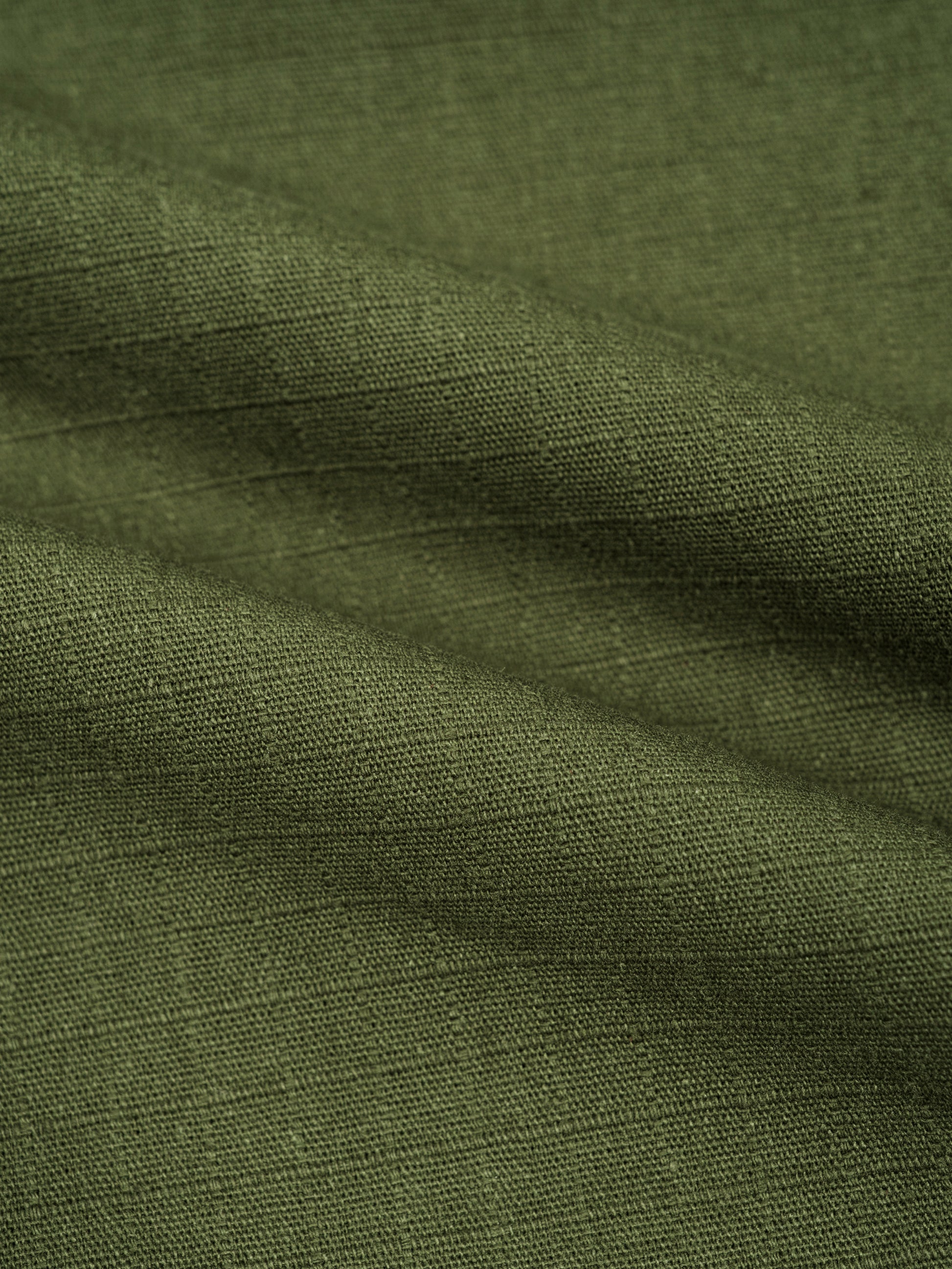 Close-up of green fabric with visible texture