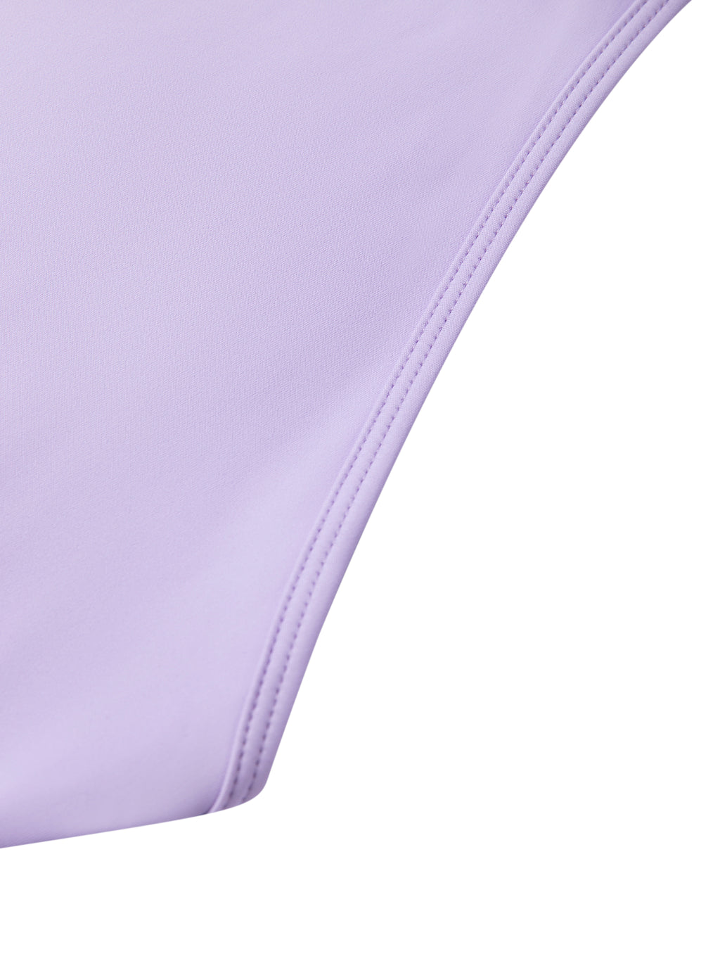 Close-up of a lavender high-heeled shoe on a white background