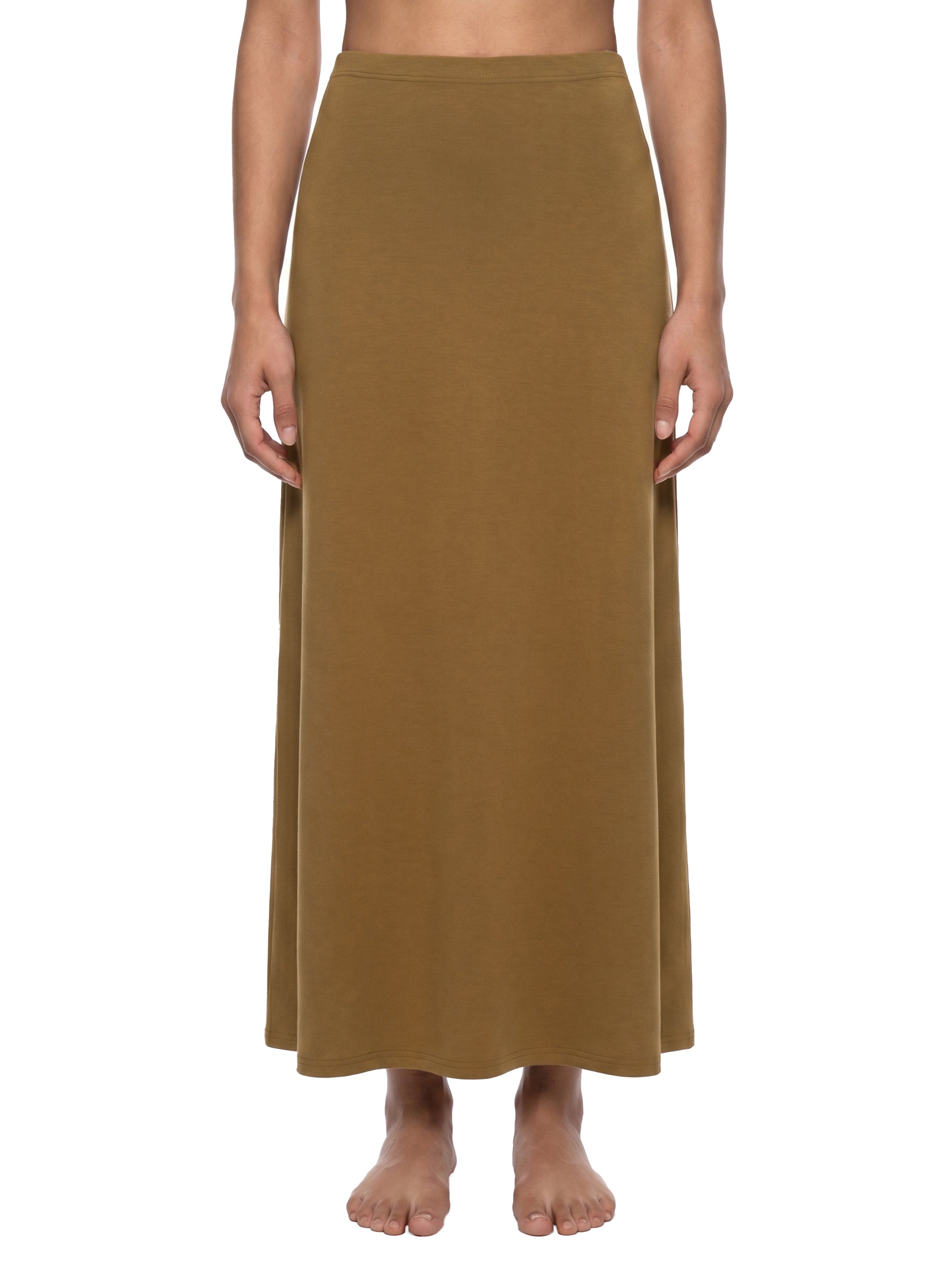 Women's Slim Thick Solid Color Knit Maxi Skirt