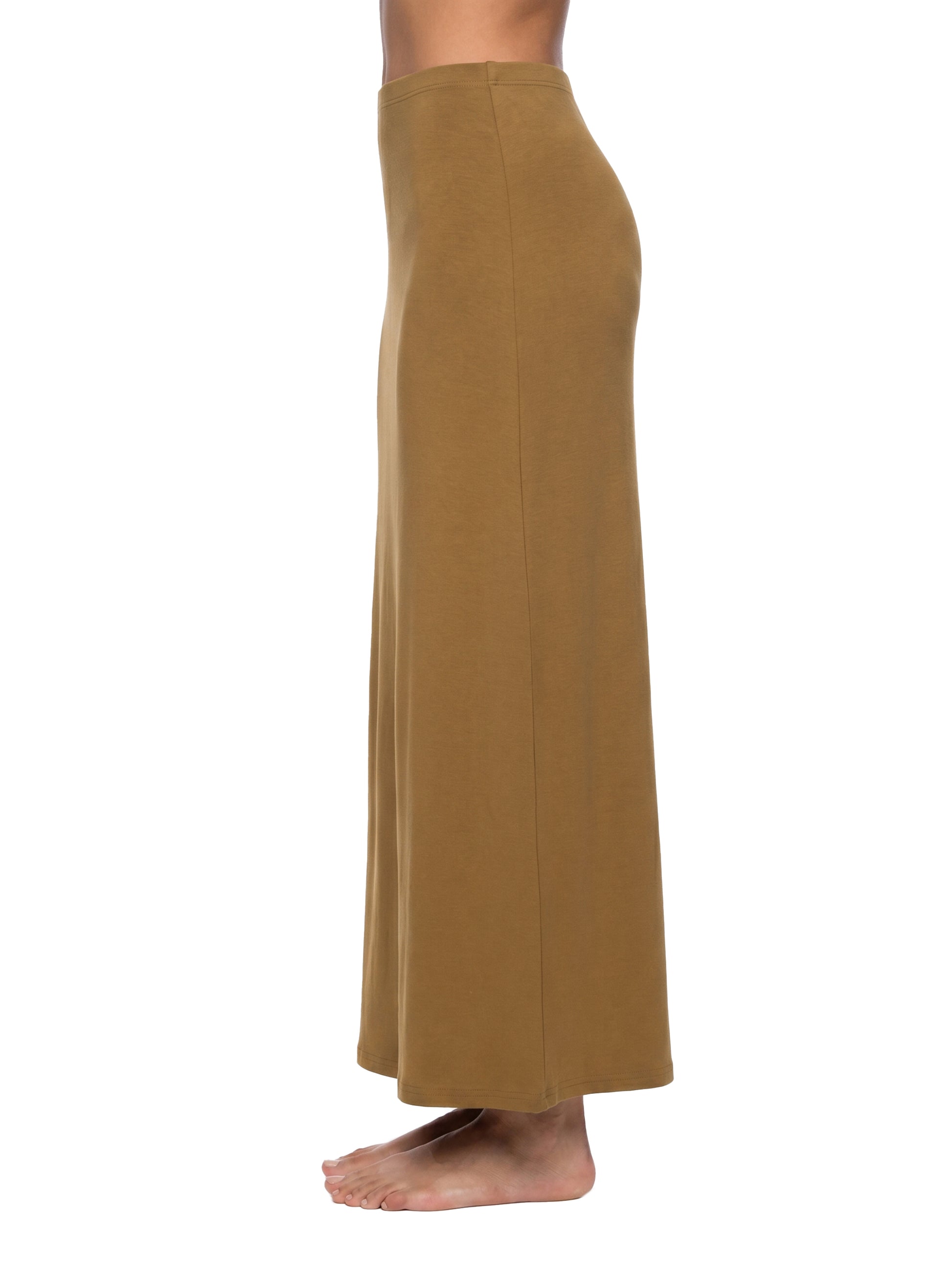 Women's Slim Thick Solid Color Knit Maxi Skirt