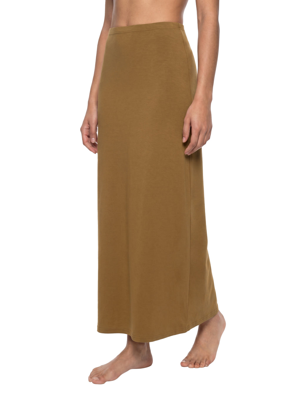 Women's Slim Thick Solid Color Knit Maxi Skirt