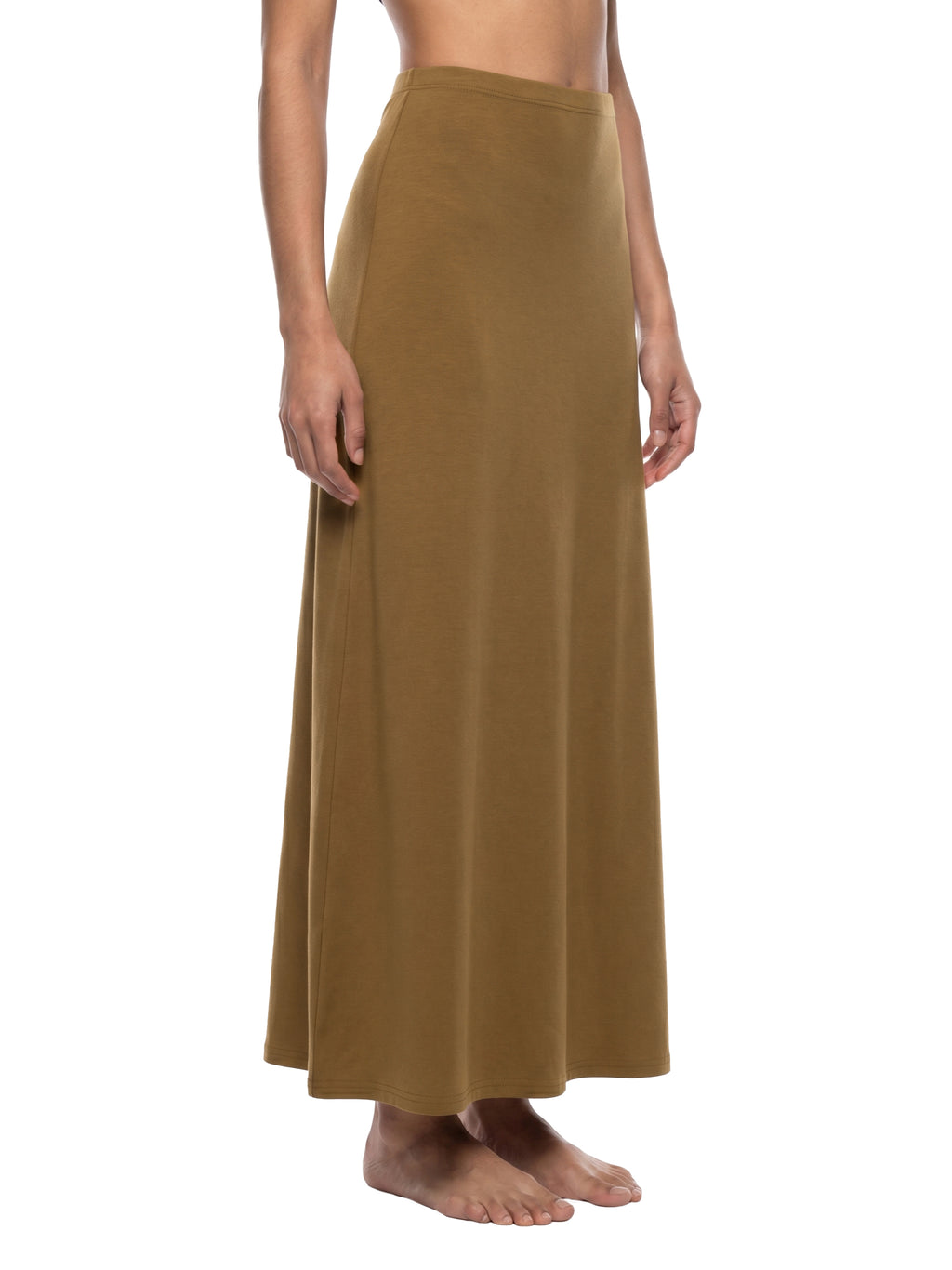 Women's Slim Thick Solid Color Knit Maxi Skirt