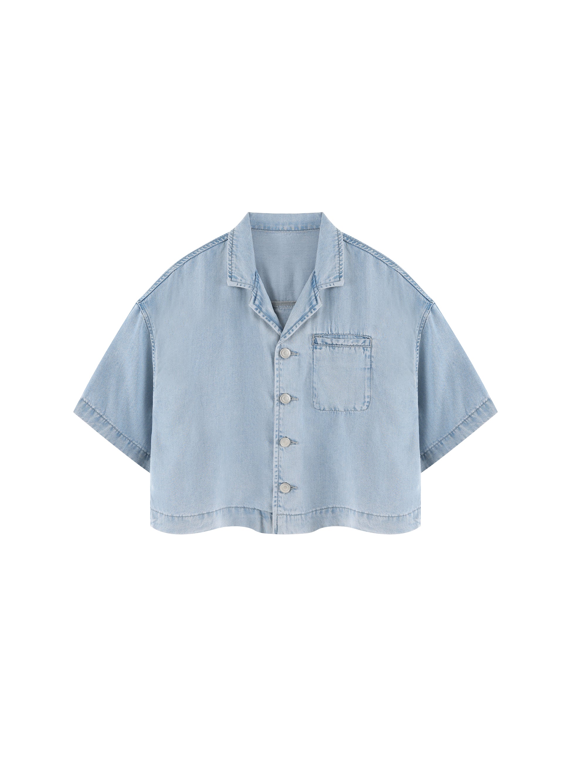 Women's Vintage Wash Boxy Cropped Shirt