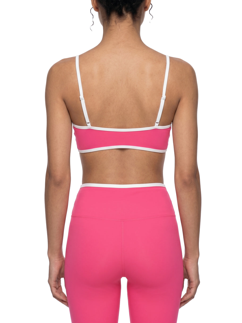 Women's Beauty Color Block Ruched V-Neck Sports Bra