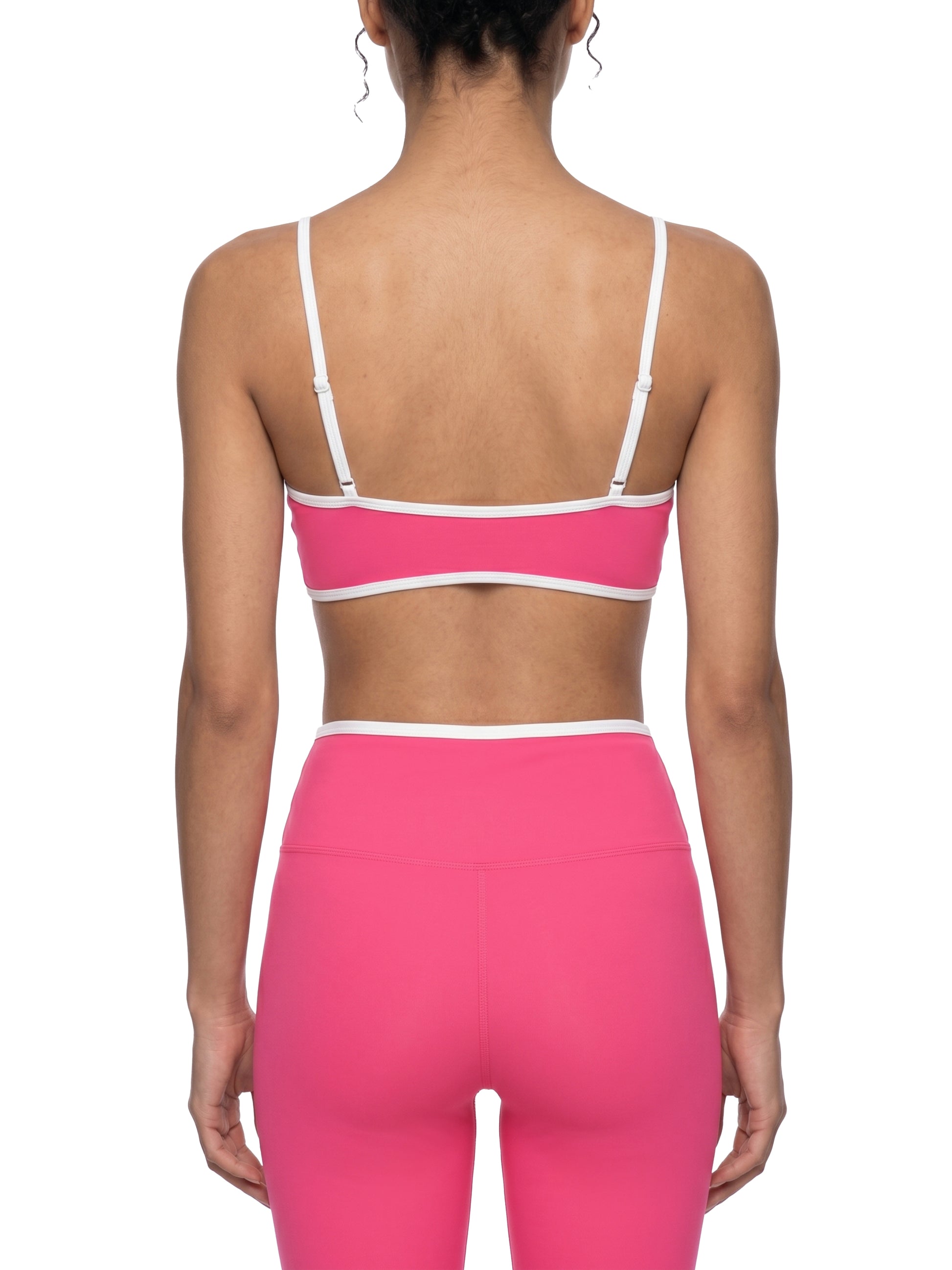 Women's Beauty Color Block Ruched V-Neck Sports Bra