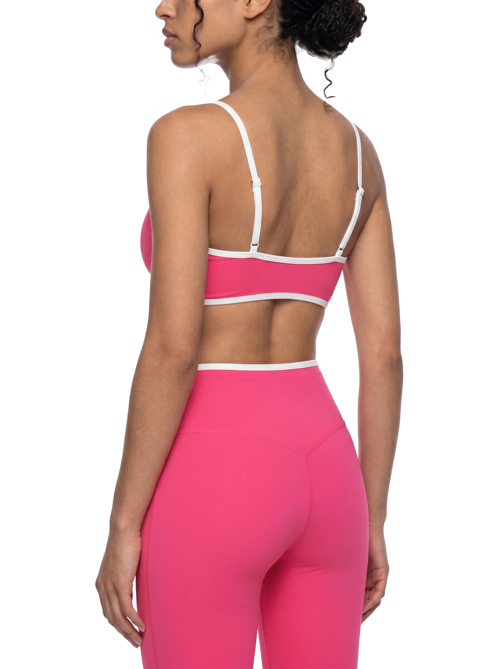 Women's Beauty Color Block Ruched V-Neck Sports Bra