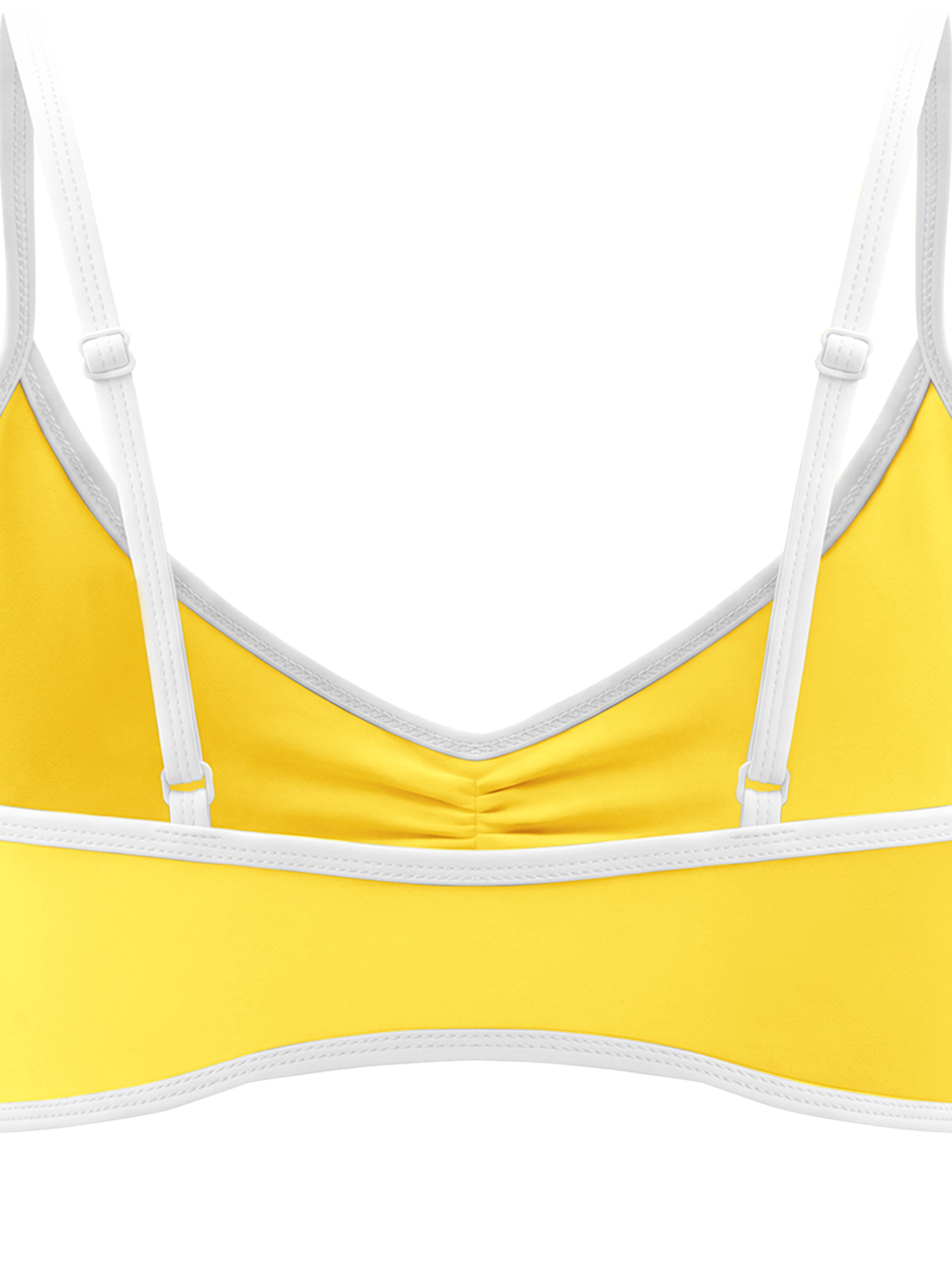 Women's Beauty Color Block Ruched V-Neck Sports Bra