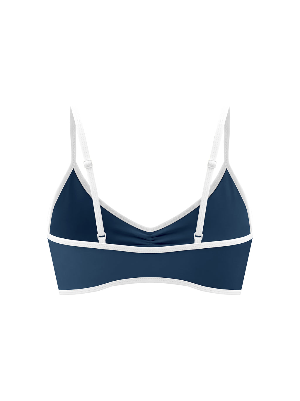 Women's Beauty Color Block Ruched V-Neck Sports Bra