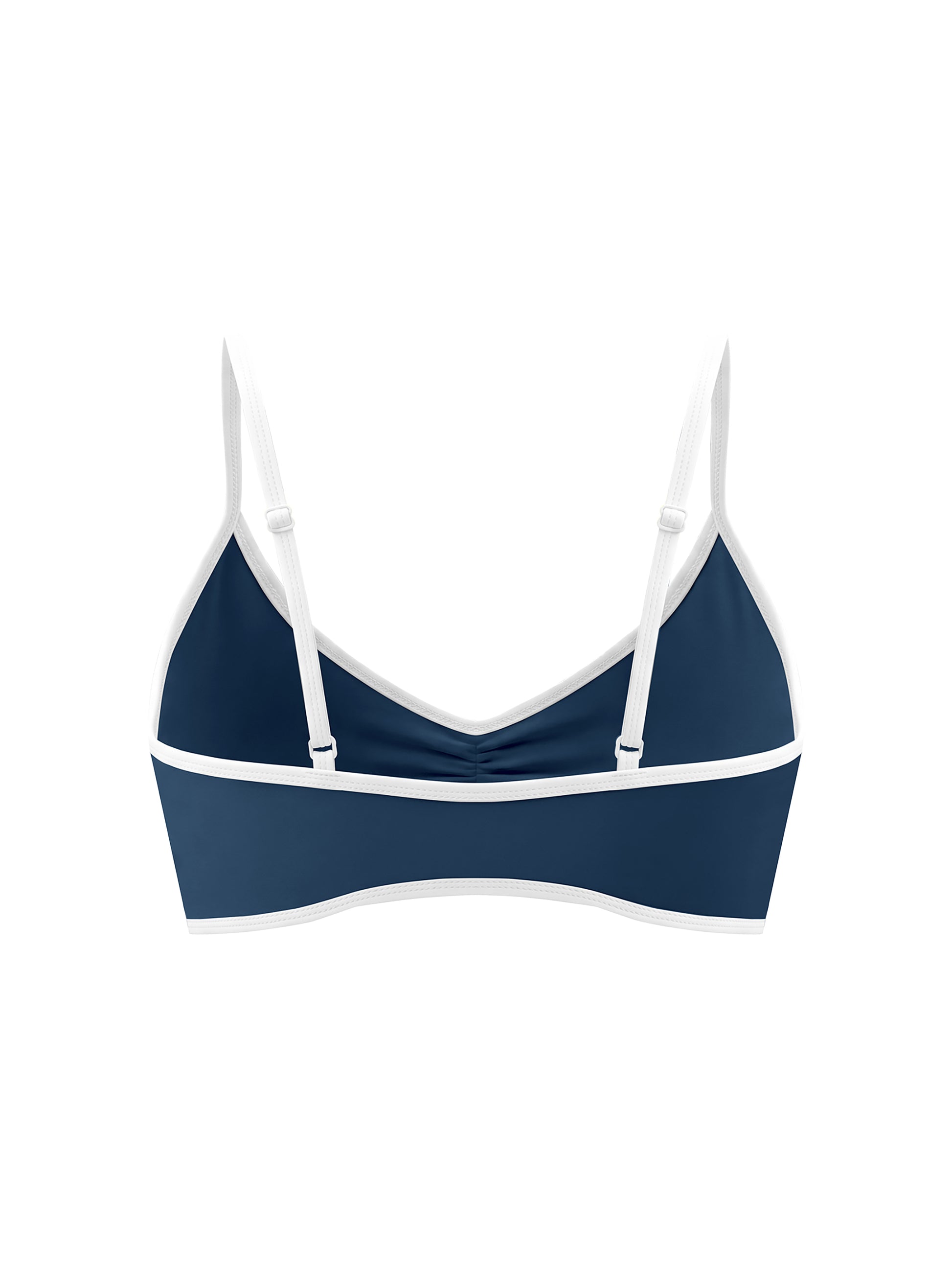 Women's Beauty Color Block Ruched V-Neck Sports Bra