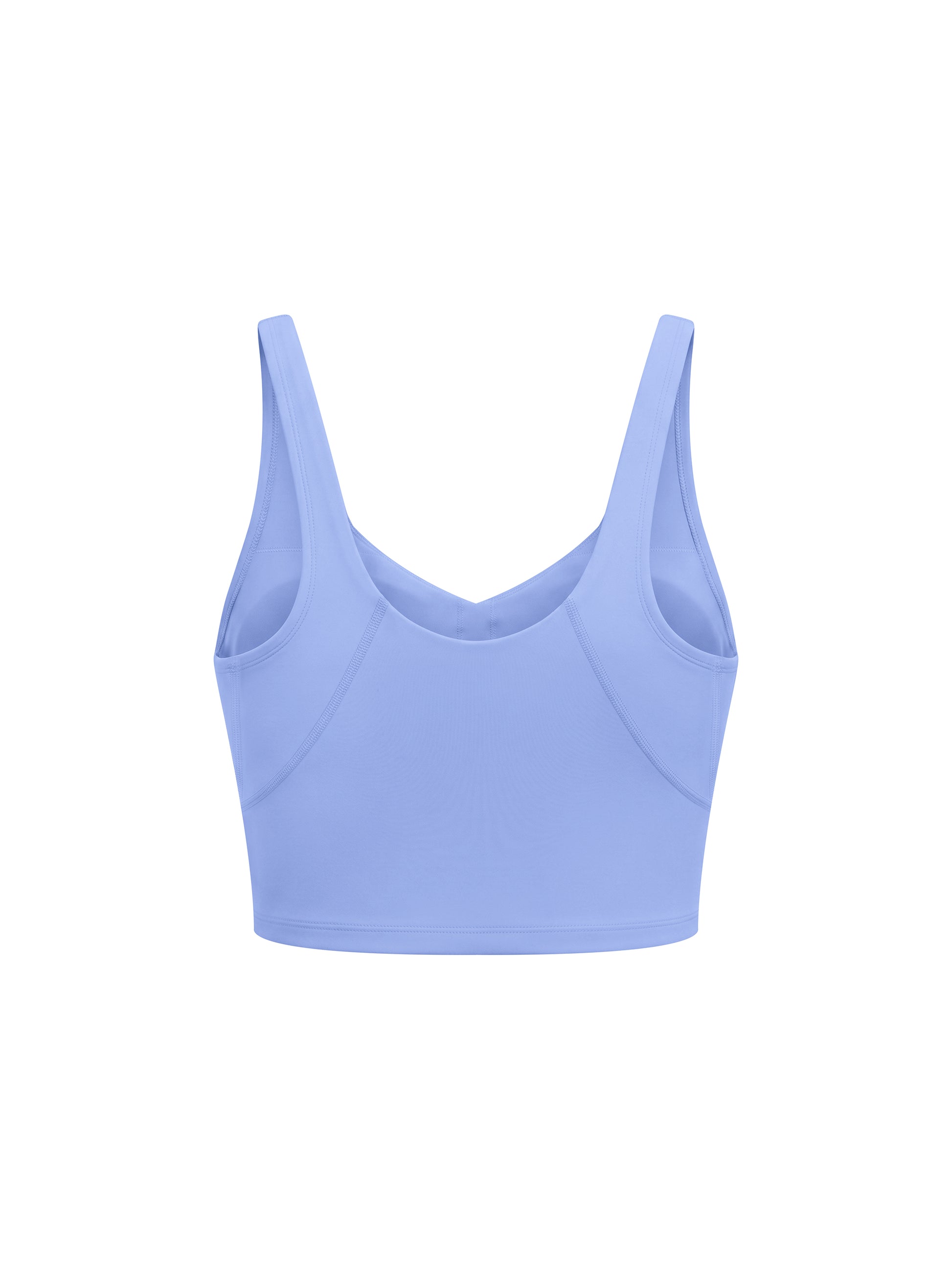 Light blue sports bra on a white background