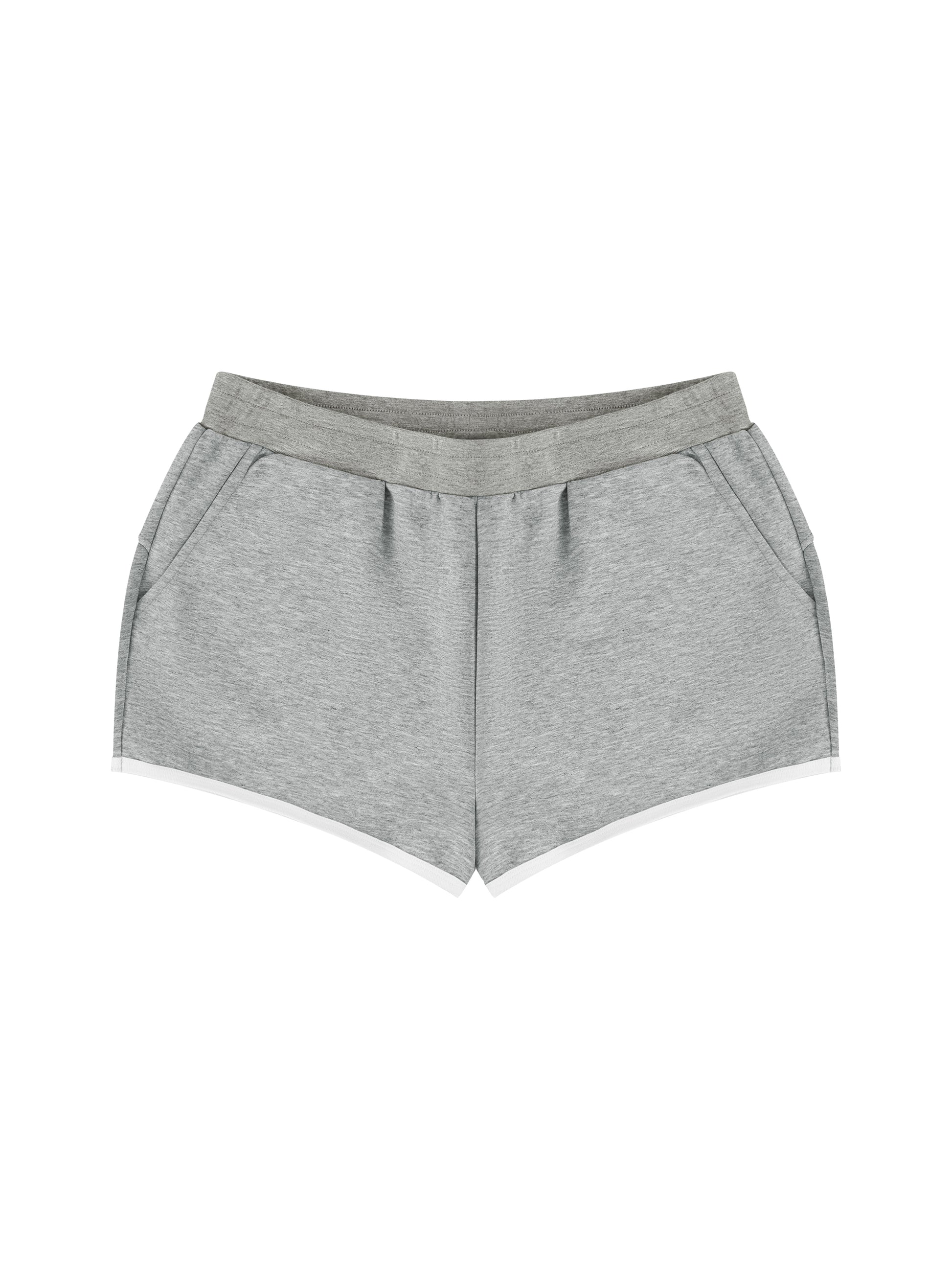 Gray shorts on a white background