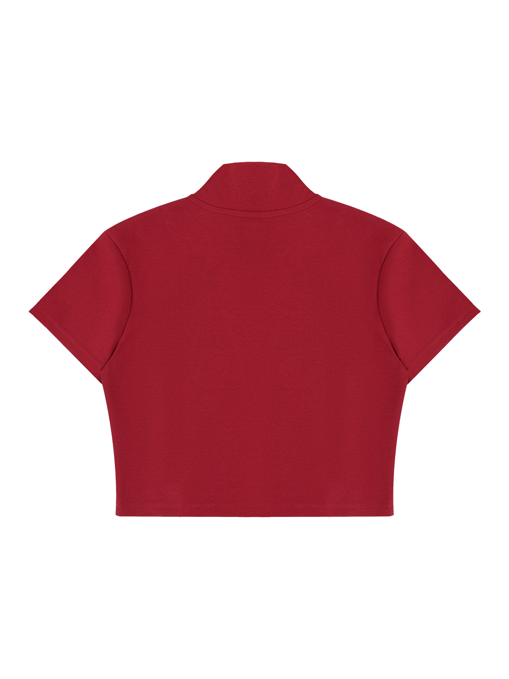 Women's Cropped Full Zip Short Sleeve T-Shirt